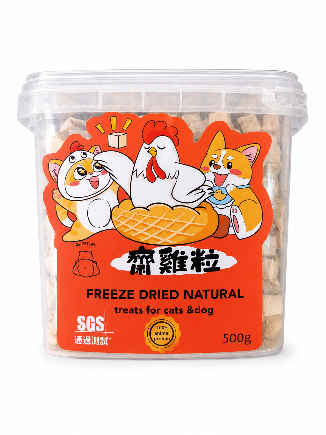 寵物大桶裝 雞粒凍乾 500G